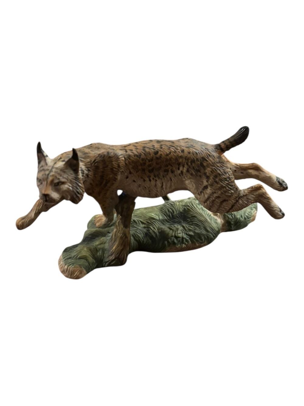 Franklin Mint Spanish Lynx Sculpture The Great Cats of the World 1989 Figurine
